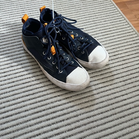 Converse Dark Blue and Orange Men's Sneakers - Picture 3 of 5